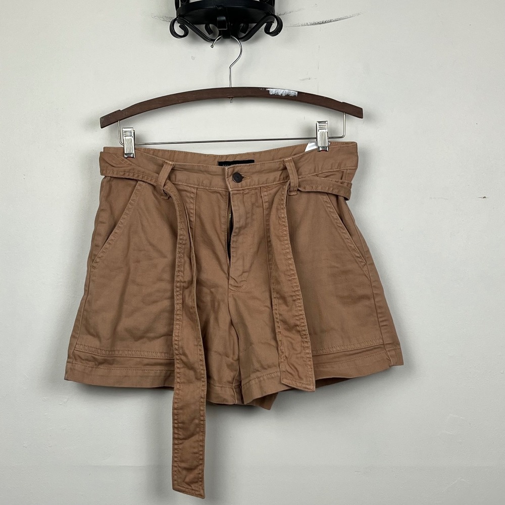 Banana Republic Belted High Rise Utility Short 4 Tan Earthy Safari Casual Staple